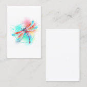 水色の背景に赤いトンボ 割引カード (正面/裏面)