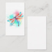 水色の背景に赤いトンボ 割引カード (正面/裏面)