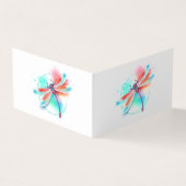 水色の背景に赤いトンボ 名刺 (外部)