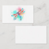 水色の背景に赤いトンボ 名刺 (正面/裏面)