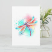 水色の背景に赤いトンボ 案内状 (スタンド正面)