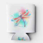 水色の背景に赤いトンボ 缶クーラー (裏面)