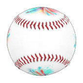 水色の背景に赤いトンボ 野球ボール (裏面)