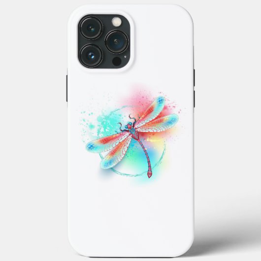 水色の背景に赤いトンボ Case-Mate iPhoneケース (裏面)