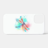 水色の背景に赤いトンボ Case-Mate iPhoneケース (裏面 (横))