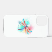 水色の背景に赤いトンボ Case-Mate iPhoneケース (裏面 (横))