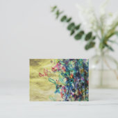 水色の背景の名刺 名刺 (スタンド正面)