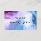 水色の背景（紫） 名刺 (裏面)
