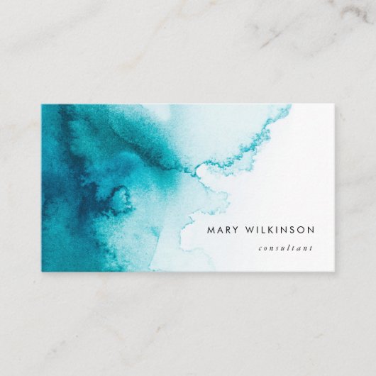 水色の背景（青） 名刺 (正面)