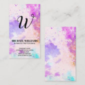 水色の背絵を描景 |モノグラム 名刺 (正面/裏面)