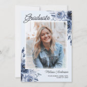 水色の花の写真院号発表会 招待状 (正面)