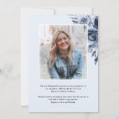 水色の花の写真院号発表会 招待状 (裏面)