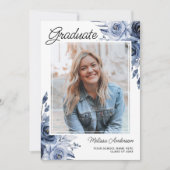 水色の花の写真院号発表会 招待状 (正面)