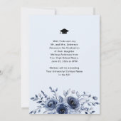 水色の花の写真院号発表会 招待状 (裏面)