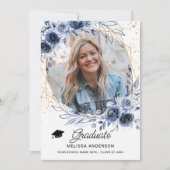 水色の花の写真院号発表会 招待状 (正面)