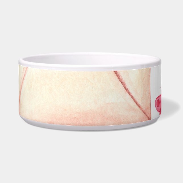 水色の花の封筒：シームレスなパターン ボウル (正面)