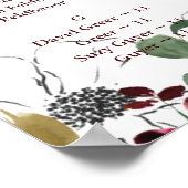 水色の花の座席表（アルファベット） ポスター (角)