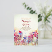 水色の花は日付はがきを保存 案内ポストカード (スタンド正面)