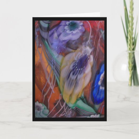 水色の花イースター シーズンカード (正面)