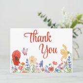 水色の花感謝していはフラットカード サンキューカード (スタンド正面)