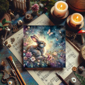 水色の花蝶バニーイースター シーズンカード