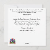 水色の花蝶バニーイースター シーズンカード (裏面)