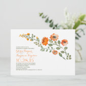 水色の花 – かわいいフローラリハーサルディナー 招待状 (スタンド正面)