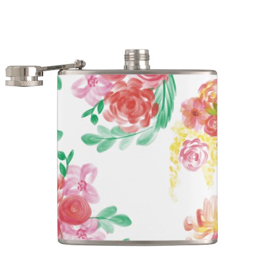 水色の花 フラスク (オープン)