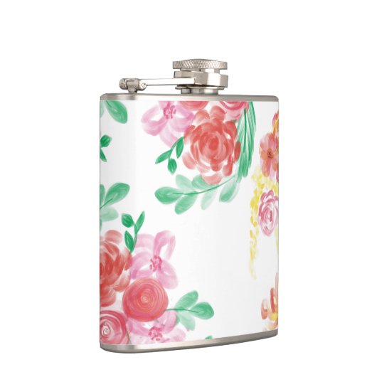 水色の花 フラスク (右)