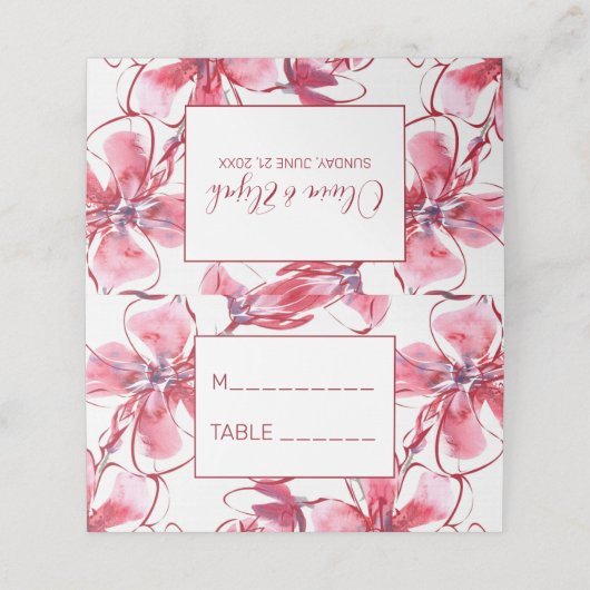 水色の花 プレイスカード (外部開封)