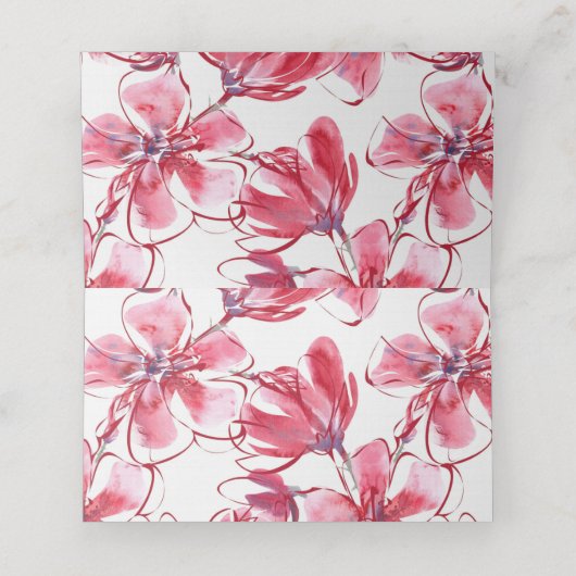 水色の花 プレイスカード (内部開封)