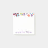 水色の花 ポストイット (正面)