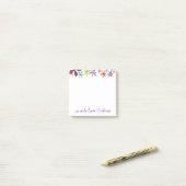 水色の花 ポストイット (デスク上)