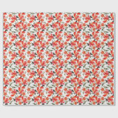 水色の花、手描きのシームレスなパターン。 ラッピングペーパー (フラット)