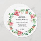 水色の花 招待状 (正面/裏面)