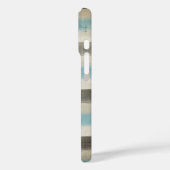 水色の茶色と青ストライプの水平のオプション Case-Mate iPhoneケース (裏面 / 左)