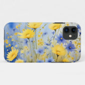 水色の草地と繊細な野の花 Case-Mate iPhoneケース (裏面(横))