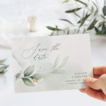 水色の葉と金属金ゴールド結婚の セーブザデート<br><div class="desc">エーテルの水の色の葉と金属の金ゴールド効果の結婚式は、日付の招待状を保存する。美しい水色の詳細。このモダン結婚式の招待は必ずあなたの大きな日のためのスタイルを設定する。</div>