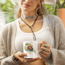 水色の葉に座っ鮮やかているテンジウムシ