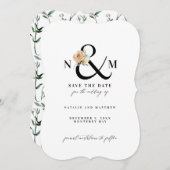 水色の葉アンパサンド セーブザデート (正面/裏面)