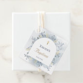 水色の葉バプテスマメッセージカード フェイバータグ (インサイチュ)