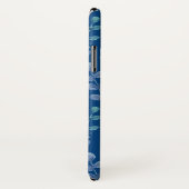 水色の葉パターン(クラシック青) Case-Mate iPhoneケース (裏面/右)