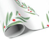 水色の葉パターン ラッピングペーパー (ロールコーナー)