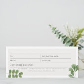 水色の葉ロゴ商品券 (スタンド正面)