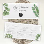 水色の葉ロゴ商品券