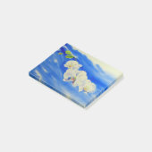 水色の蘭絵画の夢のような雲の空 ポストイット (アングル)