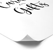 水色の蜂のフローラカードとギフト赤ちゃんシャワー ポスター (角)