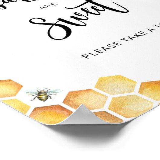 水色の蜂のベビーは甘いポスター ポスター (角)