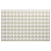 水色の蝶々と野の花 ファブリック (ヤード)