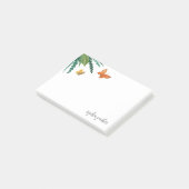 水色の蝶と緑 ポストイット (アングル)